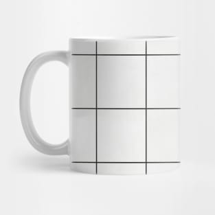 Large Grid Pattern - White Mug